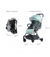 Travel Lite Stroller - SLD by Teknum - Peppermint Green + Sunveno 2in1 Diaper Bags - Pink + Hooks